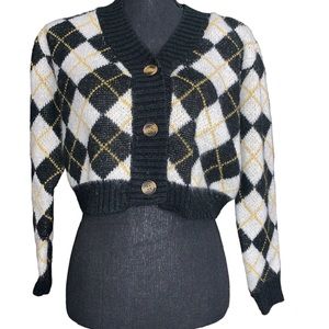 Shein plaid cropped sweater size small